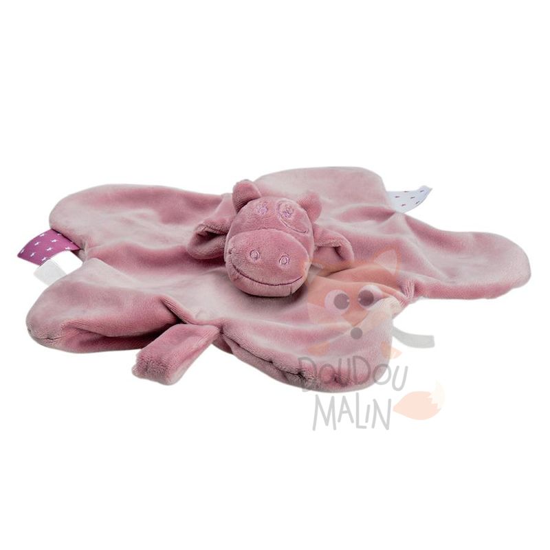 Noukies mix & match baby comforter lola cow pink 